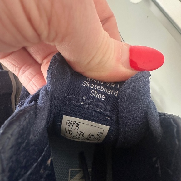 Vans Blue High-Top Sneakers Suede Skate Shoes - Picture 2 of 3